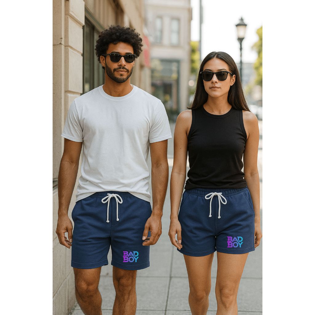 Bad Boy Celana pendek pria dan wanita berbahan Fleace Catun Gramasi 280 lembut dan halus