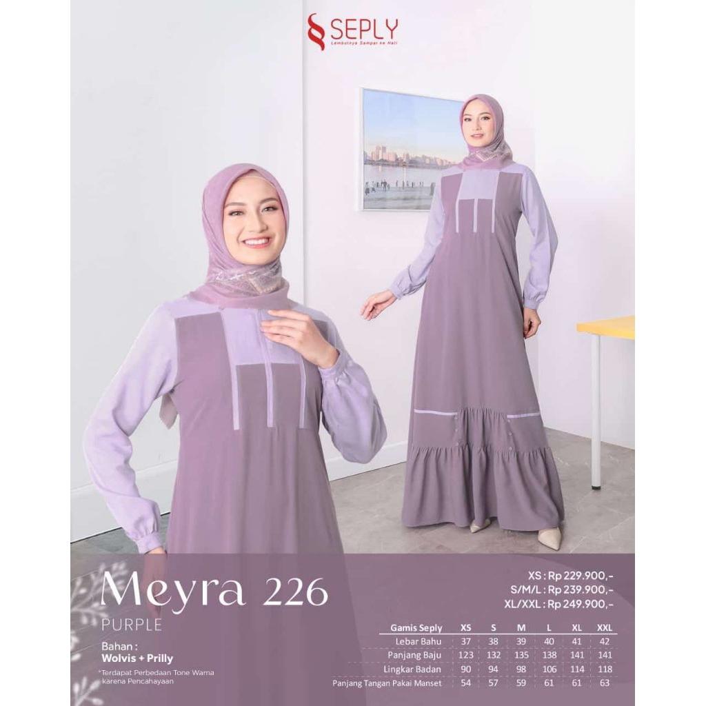 SEPLY Gamis Dewasa Daily // Meyra 179, 189, 226 PURPLE