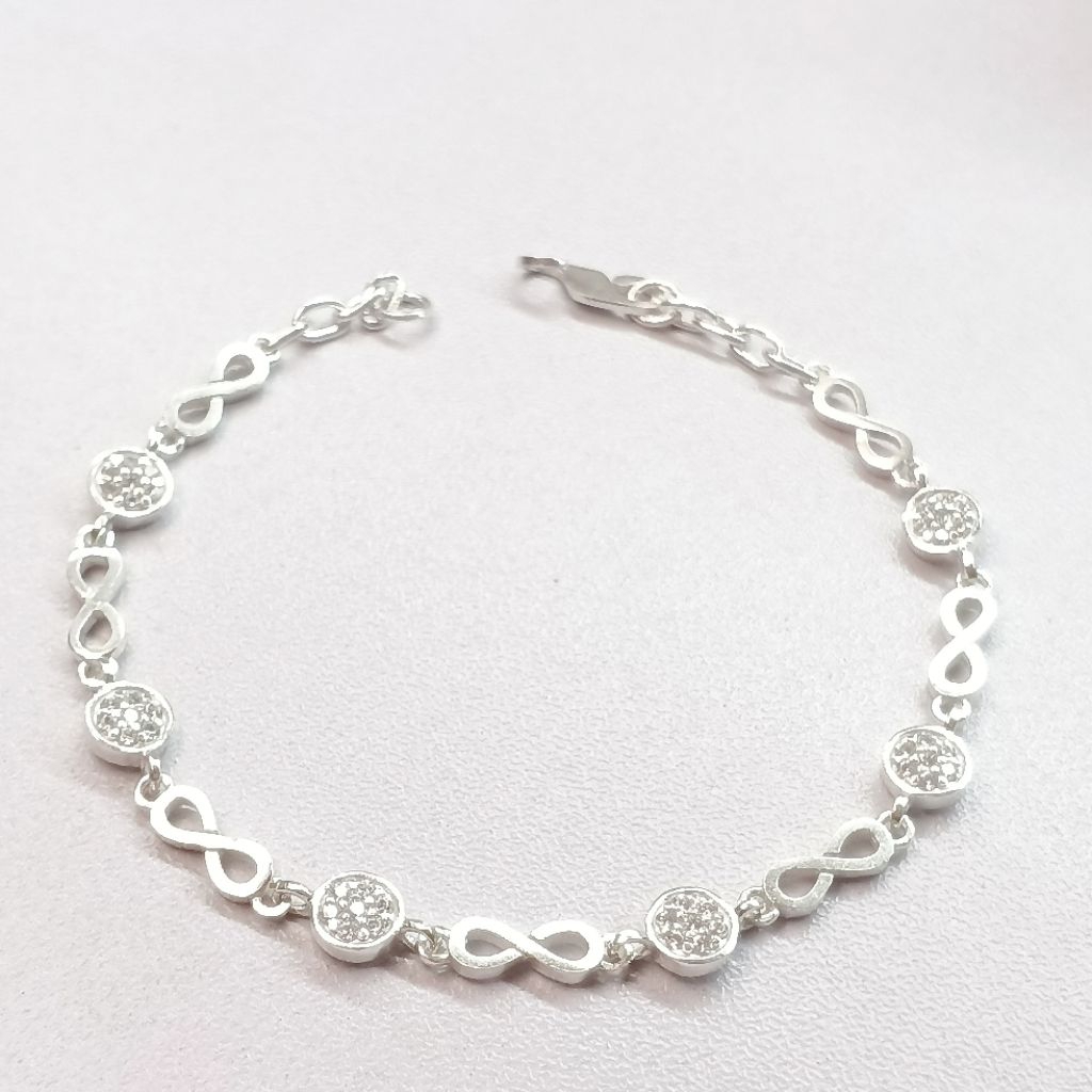 Gelang Tangan Wanita Model Permata Unik Perak Asli 99/925 Lapis Emas Putih/Gelang Rantai Model Terba