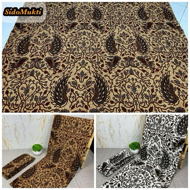 KAIN BATIK PRINT KATUN MOTIF SIDOMUKTI - KAIN BATIK KATUN METERAN - KAIN BATIK MODERN - KAIN BATIK A