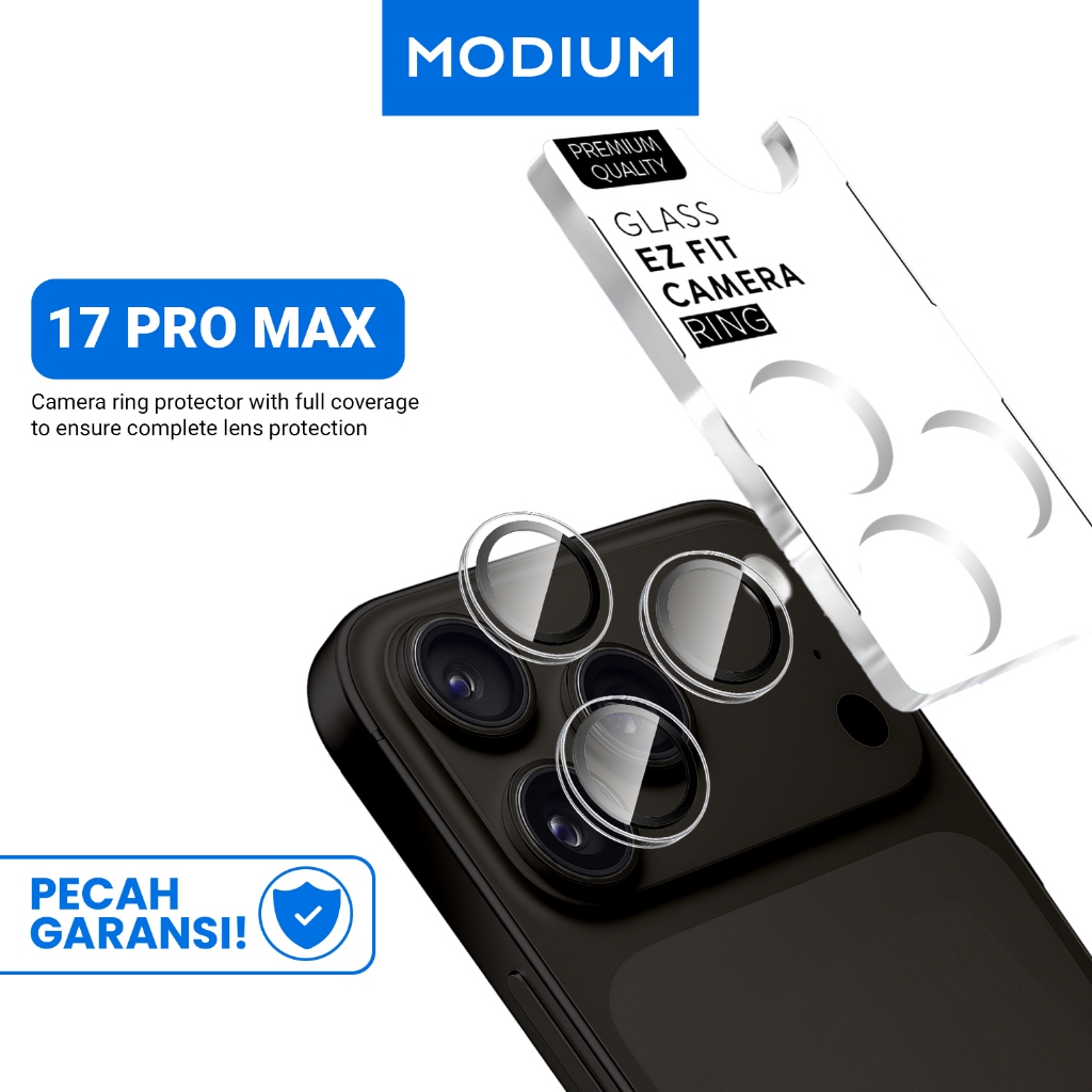 MODIUM Camera Ring Metal Premium Pelindung Kamera For iPhone 17 17 PRO 17 PRO MAX 16 16 PLUS 16 PRO 