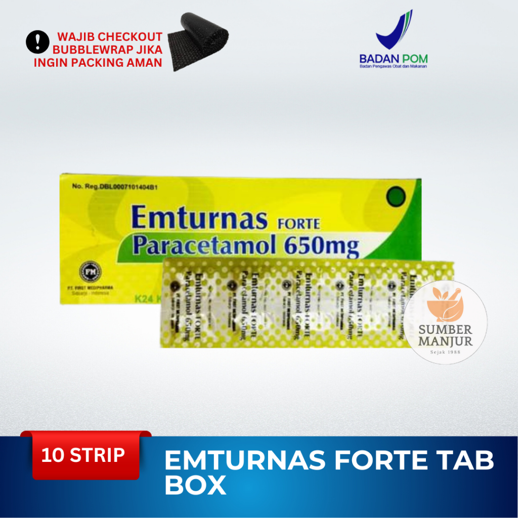 EMTURNAS FORTE  / OBAT NYERI, DEMAM, SAKIT KEPALA / BOX 100'S