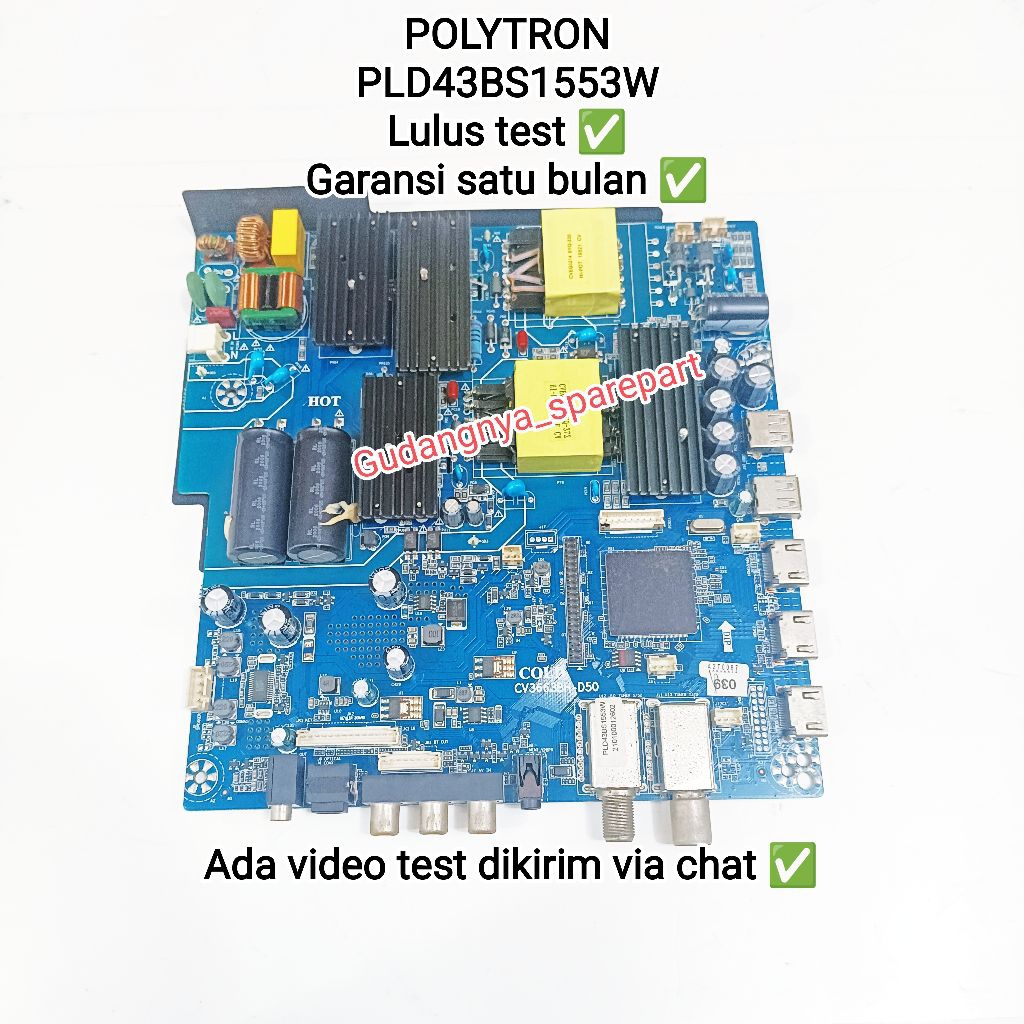 Mb Polytron PLD43BS1553 PLD43BS1553W mainboard mobo modul mesin tv motherboard