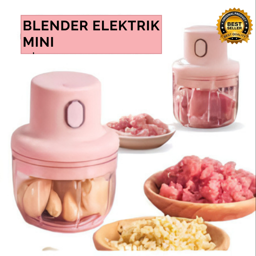 (GAS) Blender Mini Elektrik Wireless Untuk Mencincang Bawang Putih/Jahe/Sayuran