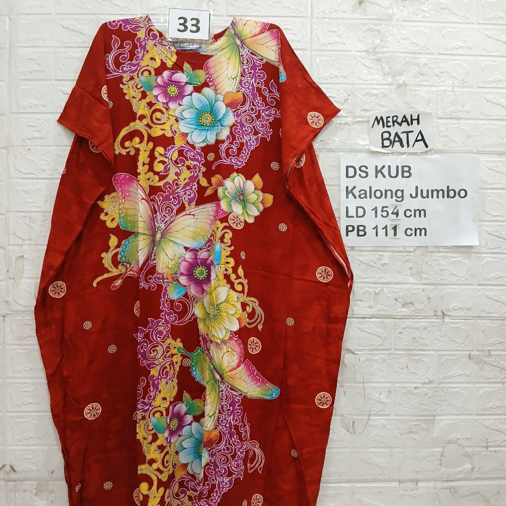 DS KUB Kalong Jumbo Daster batik Kencana Ungu asli Label Biru