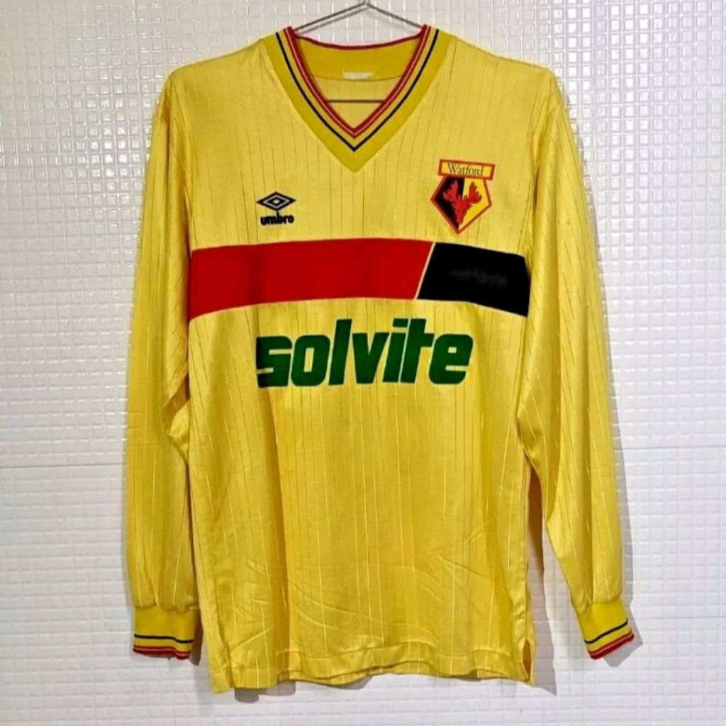 WATFORD 1985 Home Jersey Original Template England Inggris Baju Bola