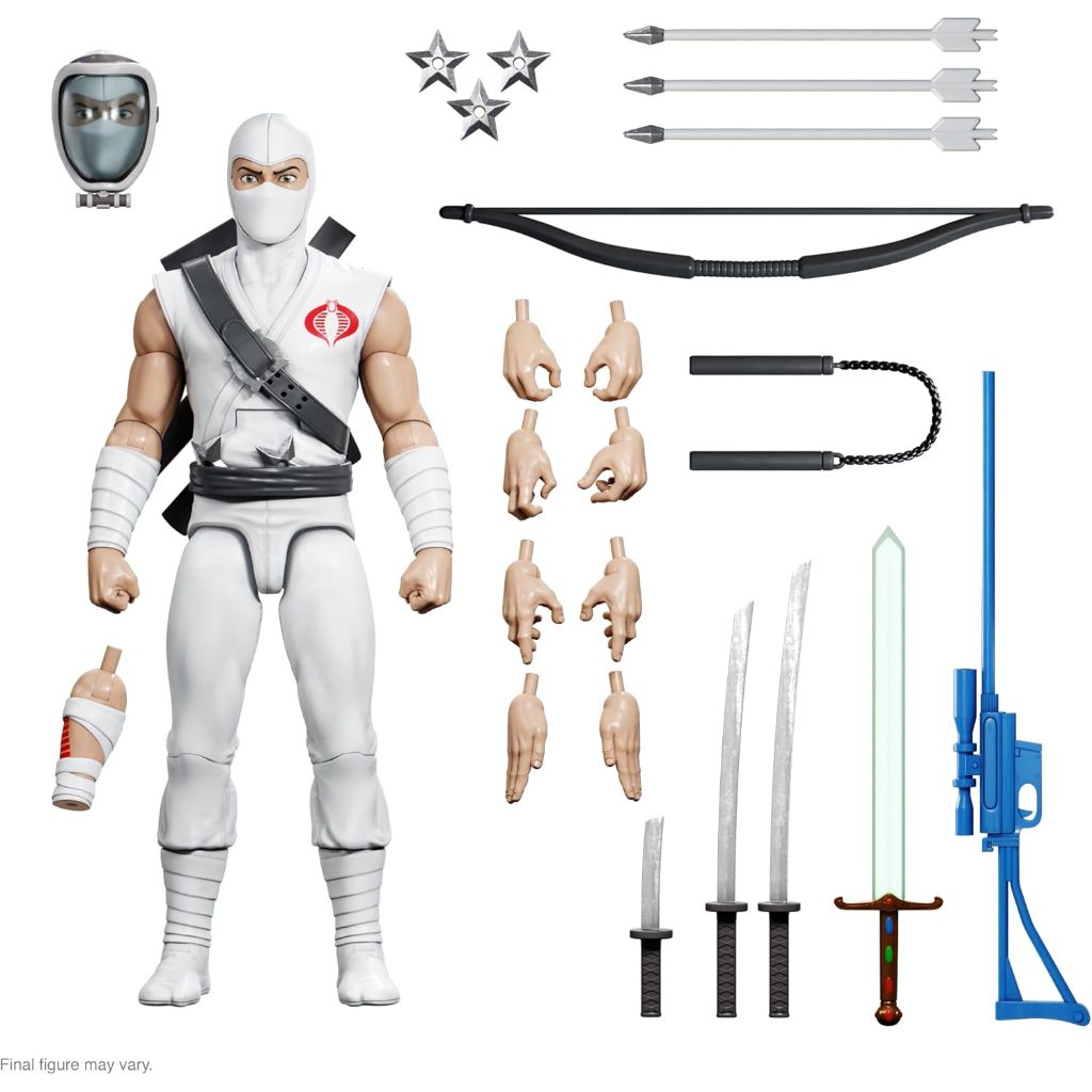 Super7 ULTIMATES GI Joe Storm Shadow - Figur Aksi GI Joe 7" dengan Aksesori Koleksi Kartun Klasik da