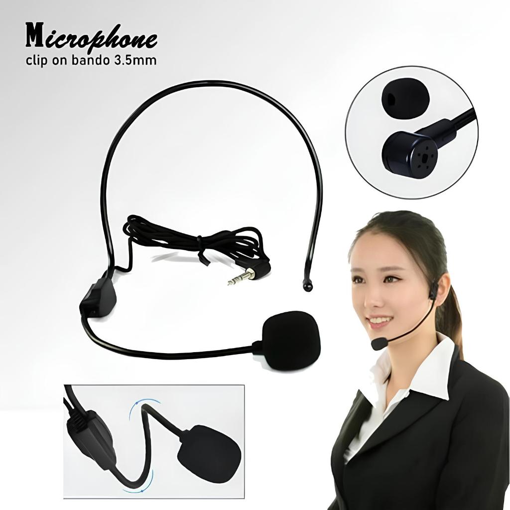 Mic Clip Bando Microphone Bando Kabel Mic Bando Jack 3.5MM Mikrofon