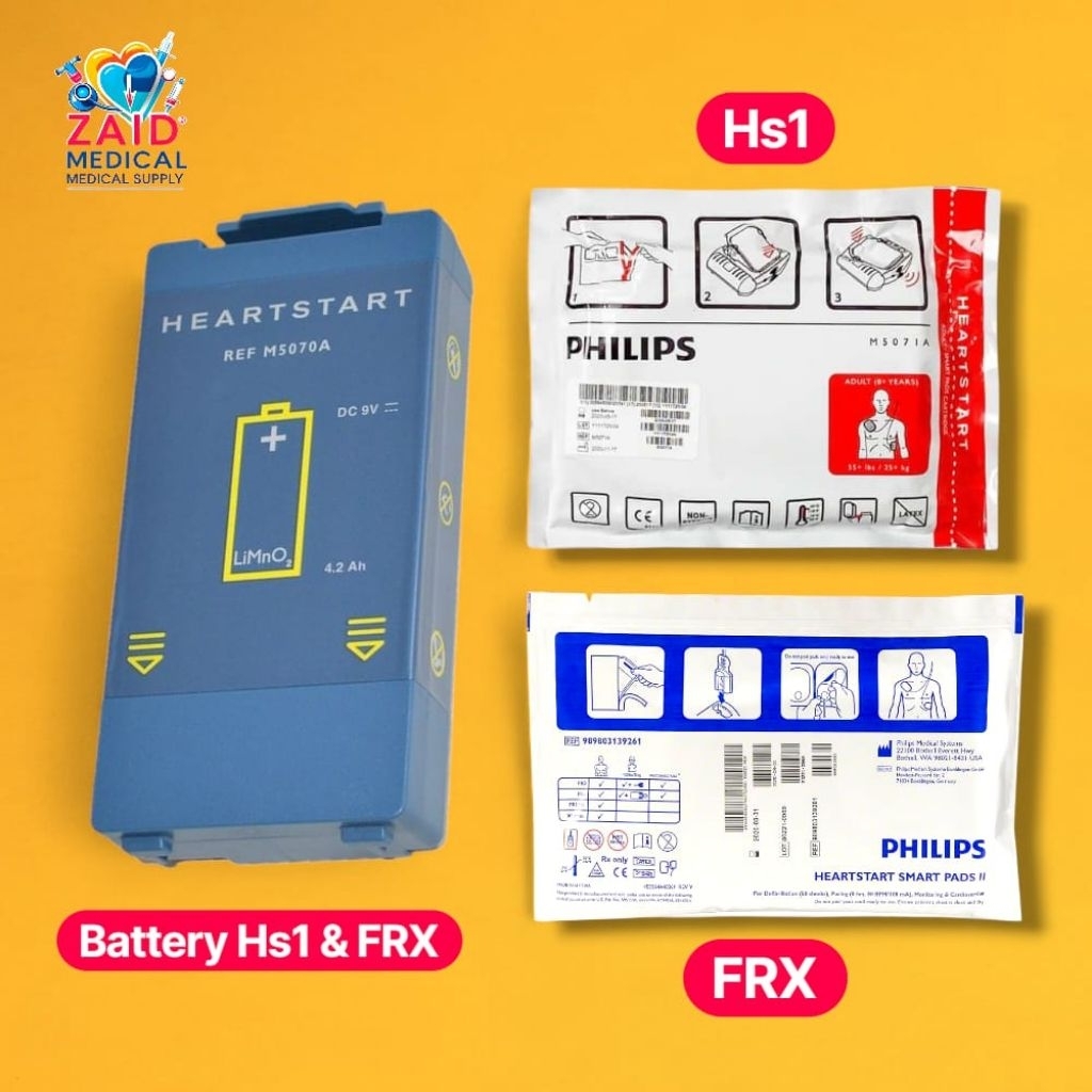 Battery AED Philips Heartstart M5070A & Pad AED