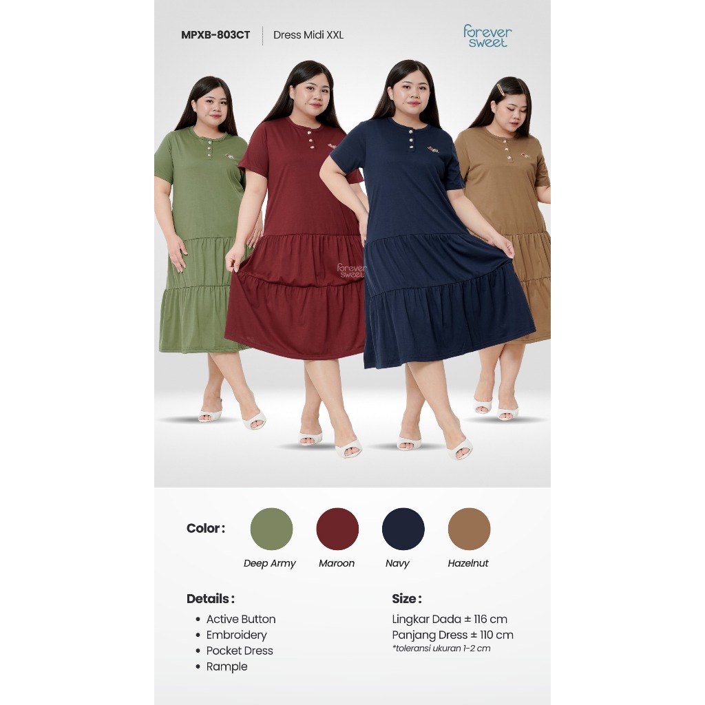 TERMURAH FOREVER SWEET DASTER GROSIR/SERI DASTER/DRESS/HOMEDRESS JUMBO XXL/2L/5XL/XXXXXL