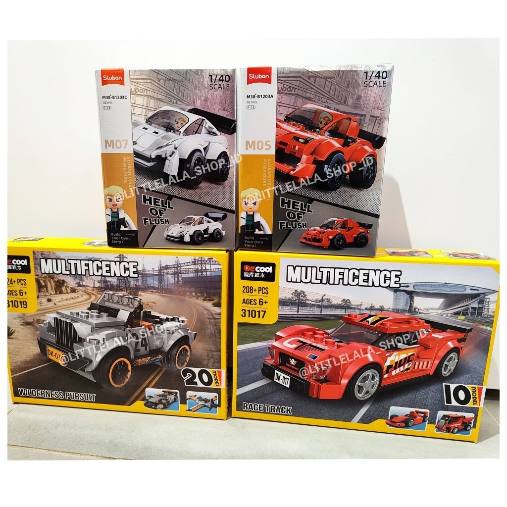 Kado Mainan Mobil anak cowo/lego mobil/mainan susun Puzzle/kado anak cowok/anak TK balita