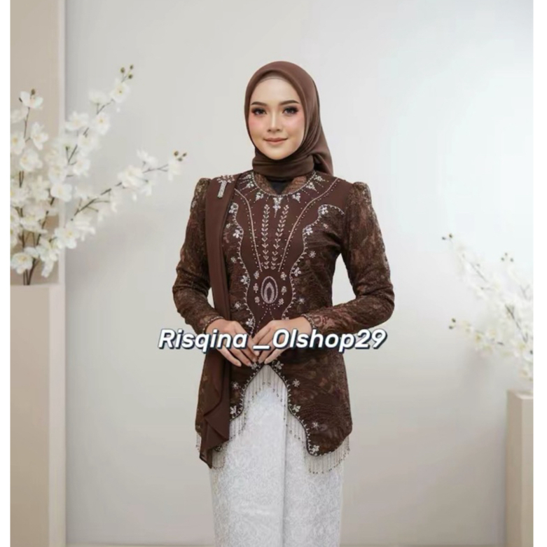 Setelan Kebaya Kondangan Wanita Kekinian / Baju Wisuda Premium Mewah  / Kebaya Modern /Kebaya Elegan