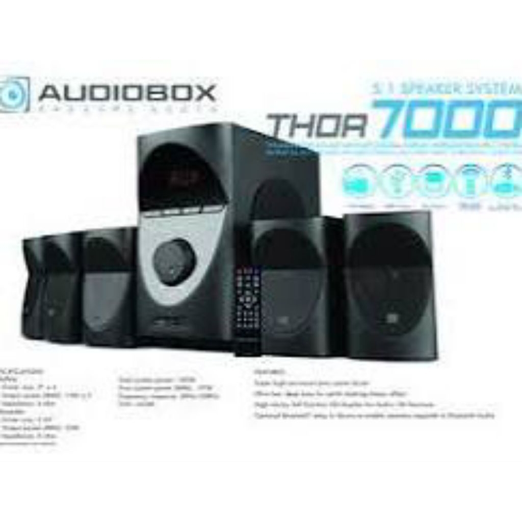 Audiobox Thor 7000 180watt rms 5.1 Dolby prologic for hifi and clarity multimedia sound system