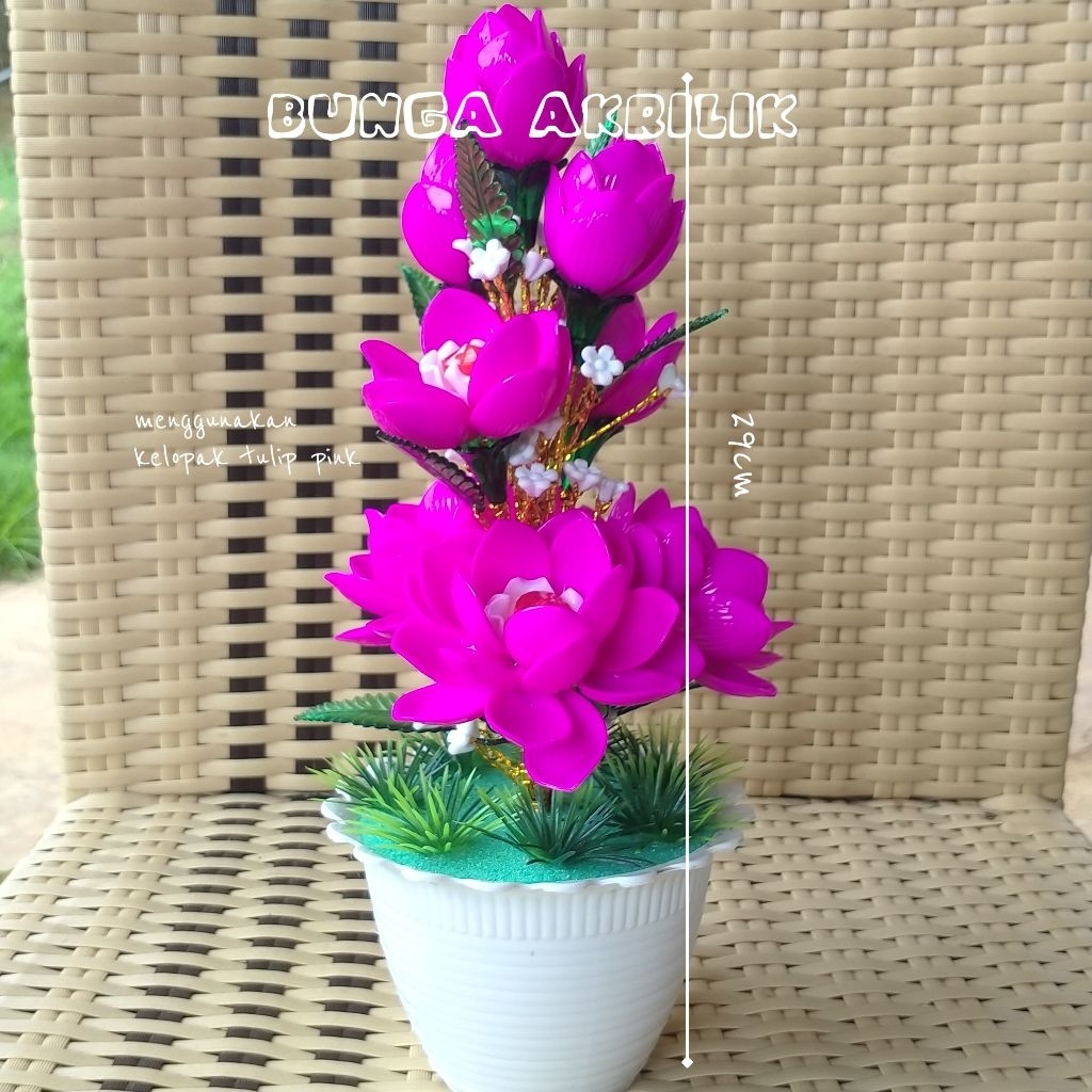 bunga hias akrilik | bunga akrilik handmade | bunga pajangan akrilik
