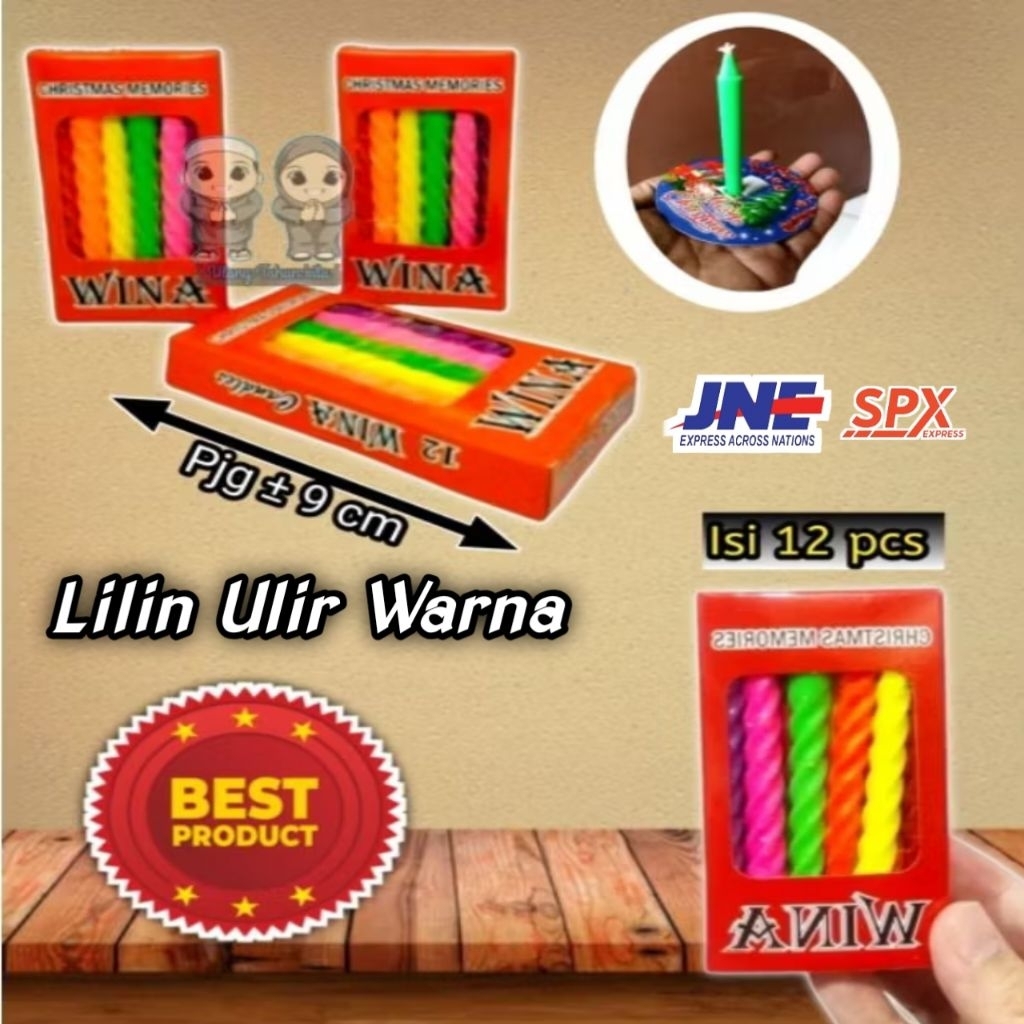 (12 pcs)Lilin Natal Kecil,Lilin Natal,Lilin Ibadah natal,Lilin Christmas kecil,Lilin Ulir Natal,Lili