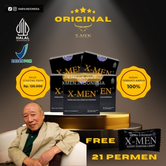 PERMEN X-MEN HERBAL GINGSENG ORIGINAL 100% RASA MINT