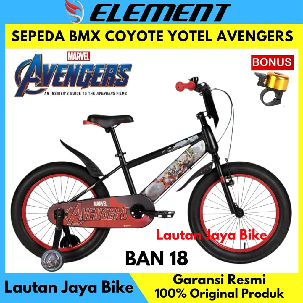 Sepeda Anak Laki Laki 18 Element Coyote Yotel Avengers Terbaru