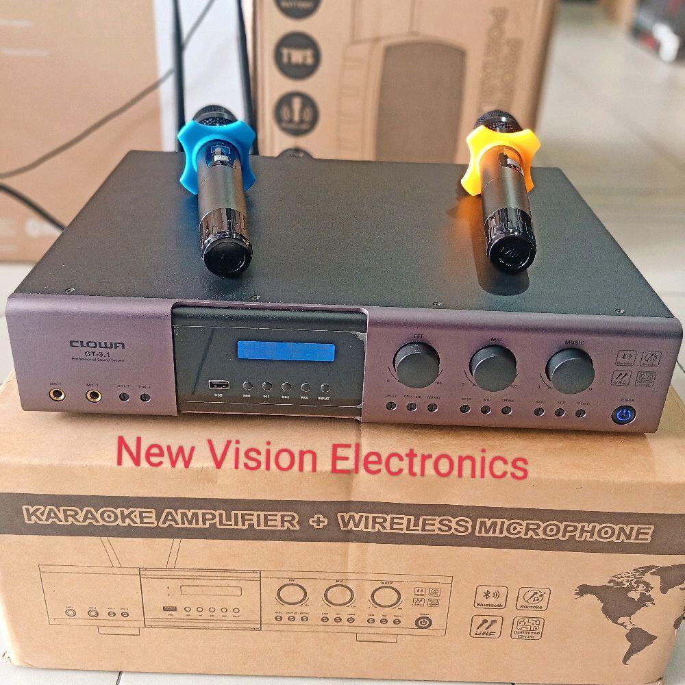 KARAOKE AMPLIFIER+WIRELESS MICROPHONE CLOWA GT-3.1 ORIGINAL