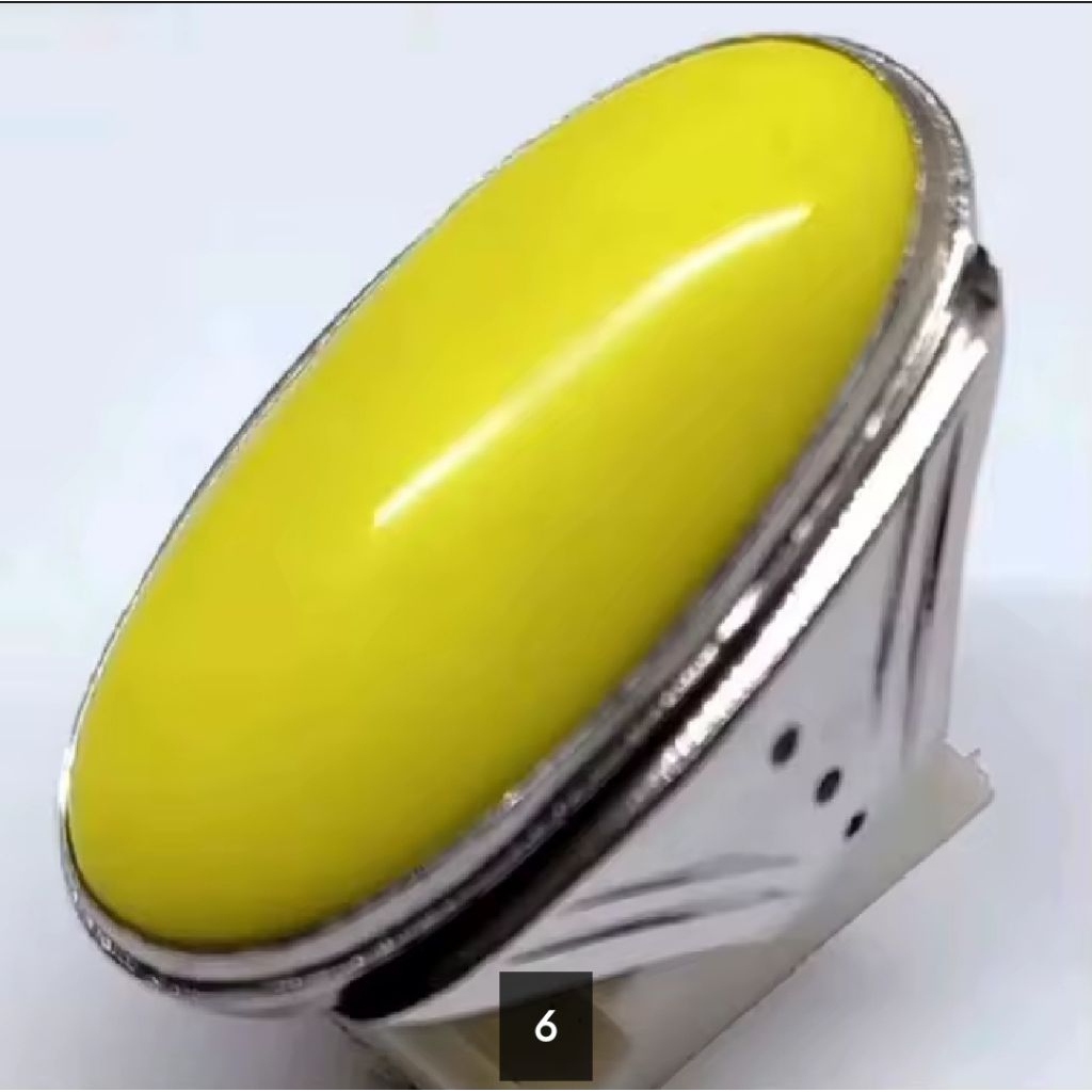 TERBARU Cincin Batu Akik Kuning Kembanh Johar Model pandan Natural Ring Stanlis - 6
