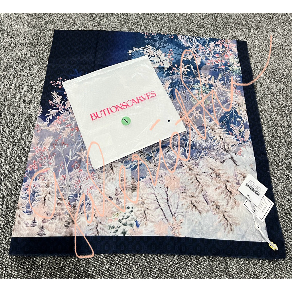 NEW bukan preloved Buttonscarves Ria Miranda New York Todays scraf Frozen Almond TDP Dream Park Viol