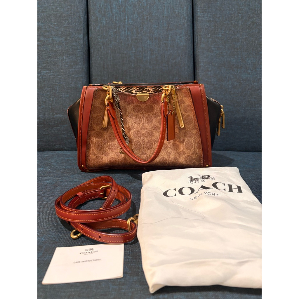 Preloved Coach Dreamer 27 Snakeskin - not preloved Coach tabby