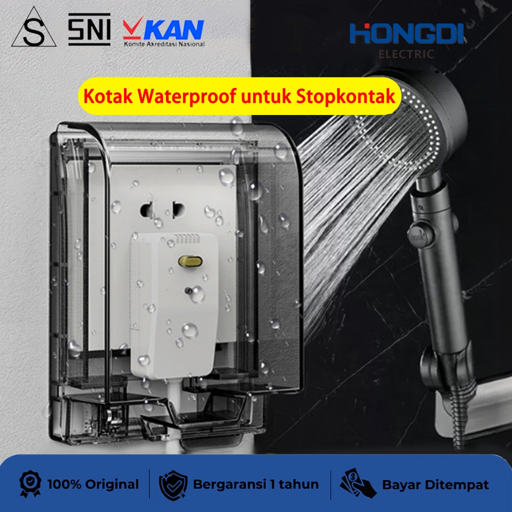 HONGDI Tutup / Pelindung Stop Kontak, Saklar Tipe Waterproof Anti Air hongdi TUTUPAN