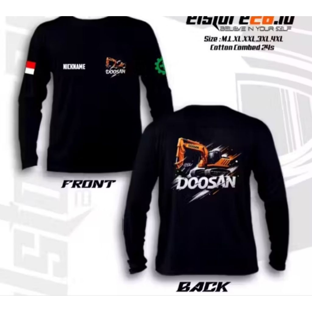 Kaos Lengan Panjang Doosan Free Nama
