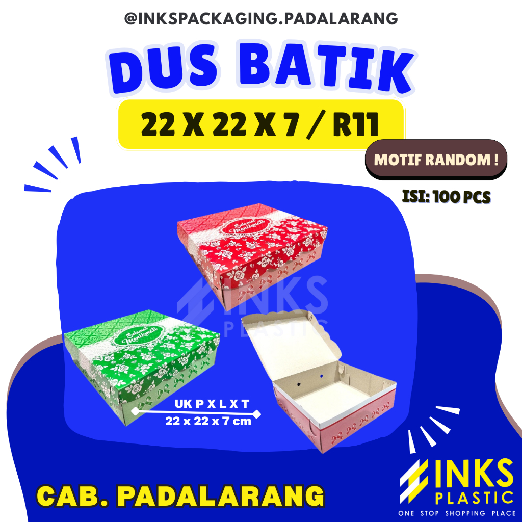 DUS SNACK MOTIF BATIK 22 X 22