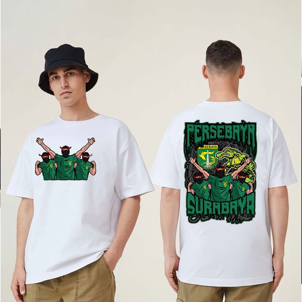 KAOS ATASAN OBLONG PRIA MOTIF PERSIBAYA SURABAYA DEPAN BELAKANG KAOS DEWASA LENGAN PENDEK KAOS DISTR
