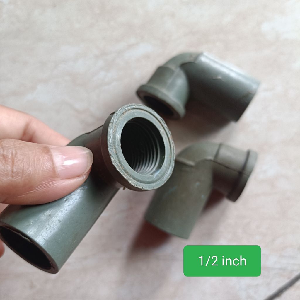 Elbow drat dalam knee drat dalam sambungan pipa paralon 1/2 inch D