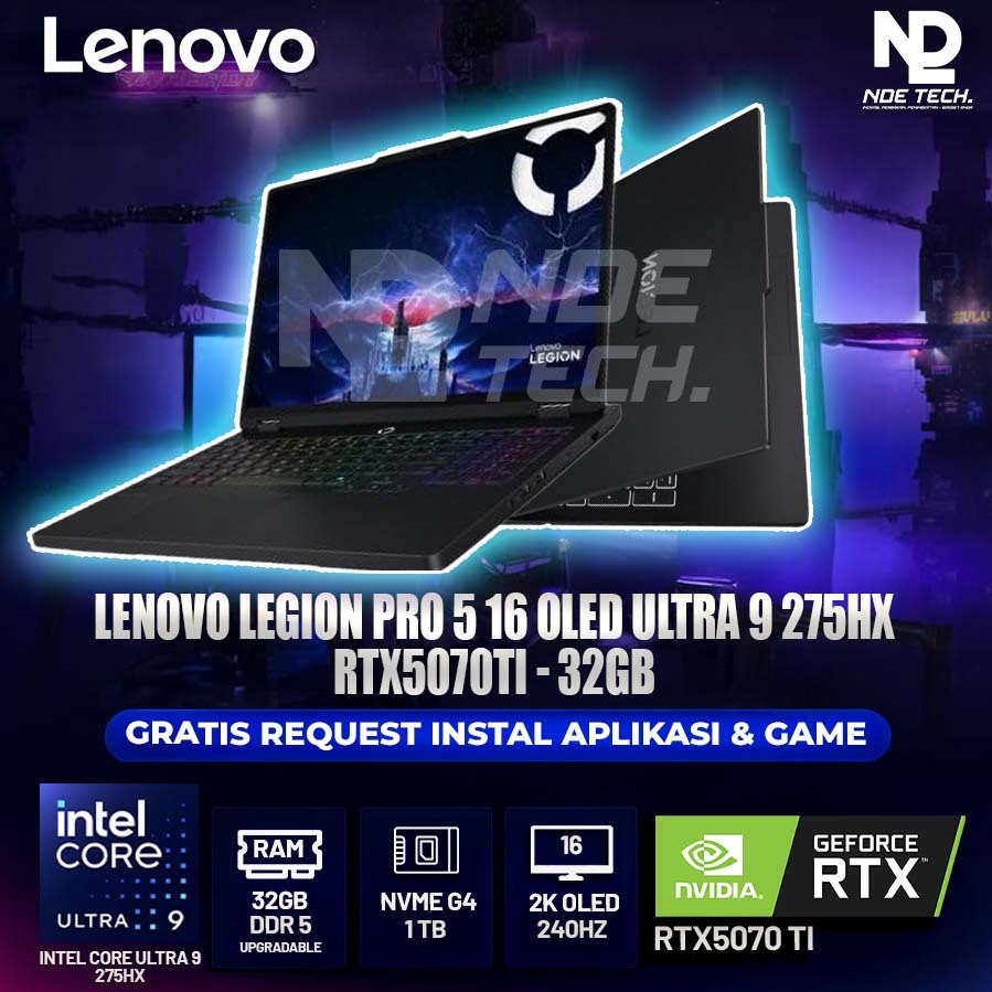 LENOVO LEGION PRO 5 16 OLED ULTRA 9 275HX RTX5070TI