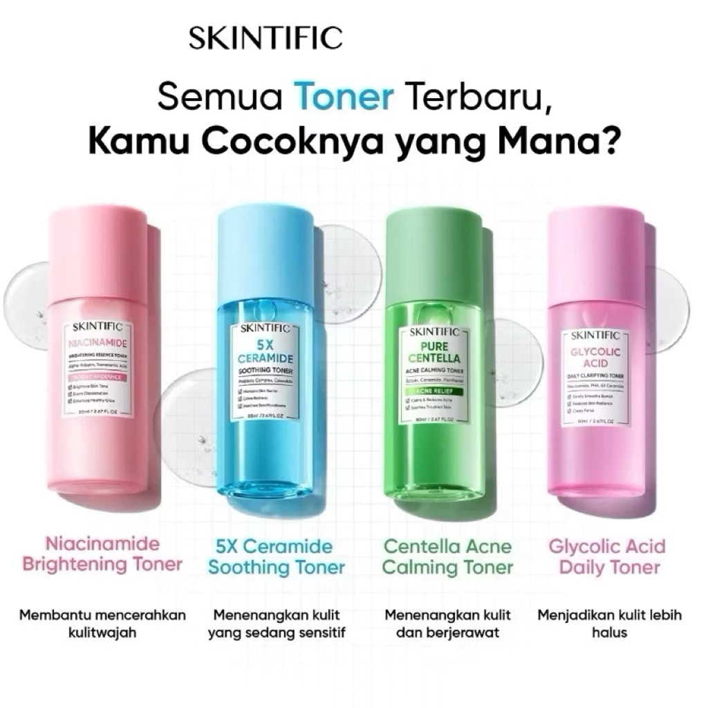 SKINTIFIC TONER Series - SKINTIFIC TONER Niacinamide Brightening - SKINTIFIC TONER 5X CERAMIDE
