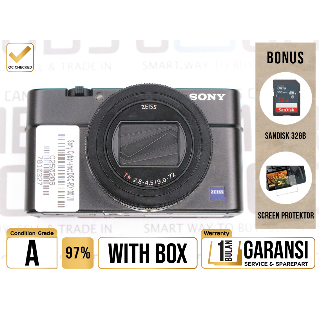 Kamera Sony RX100 VII Cybershot Compact Digital Pocket Second Bekas Grade A / RX 100 7 - C250206