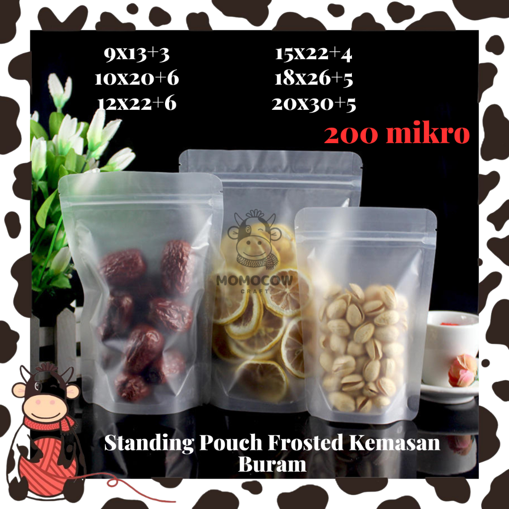 Standing Pouch Frosted Kemasan Buram Snack