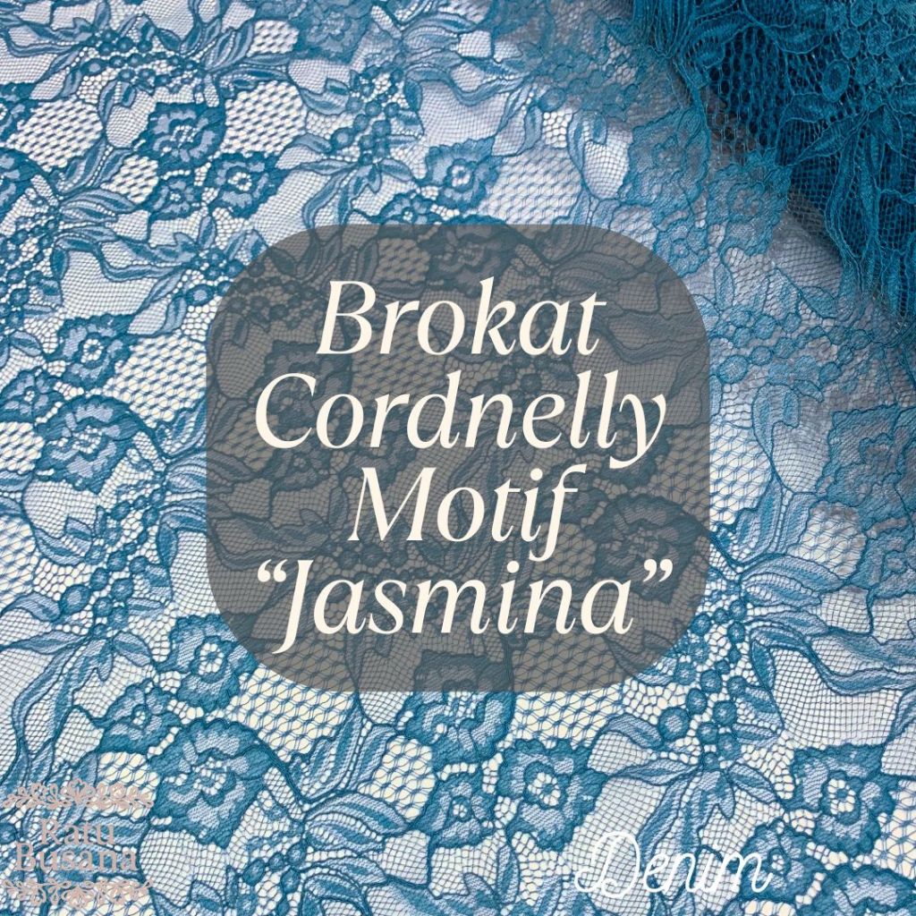 Kain Brokat Semi-Chantilly Lace Super PREMIUM Motif JASMINE Polos SUPER HALUS LEMBUT Kebaya