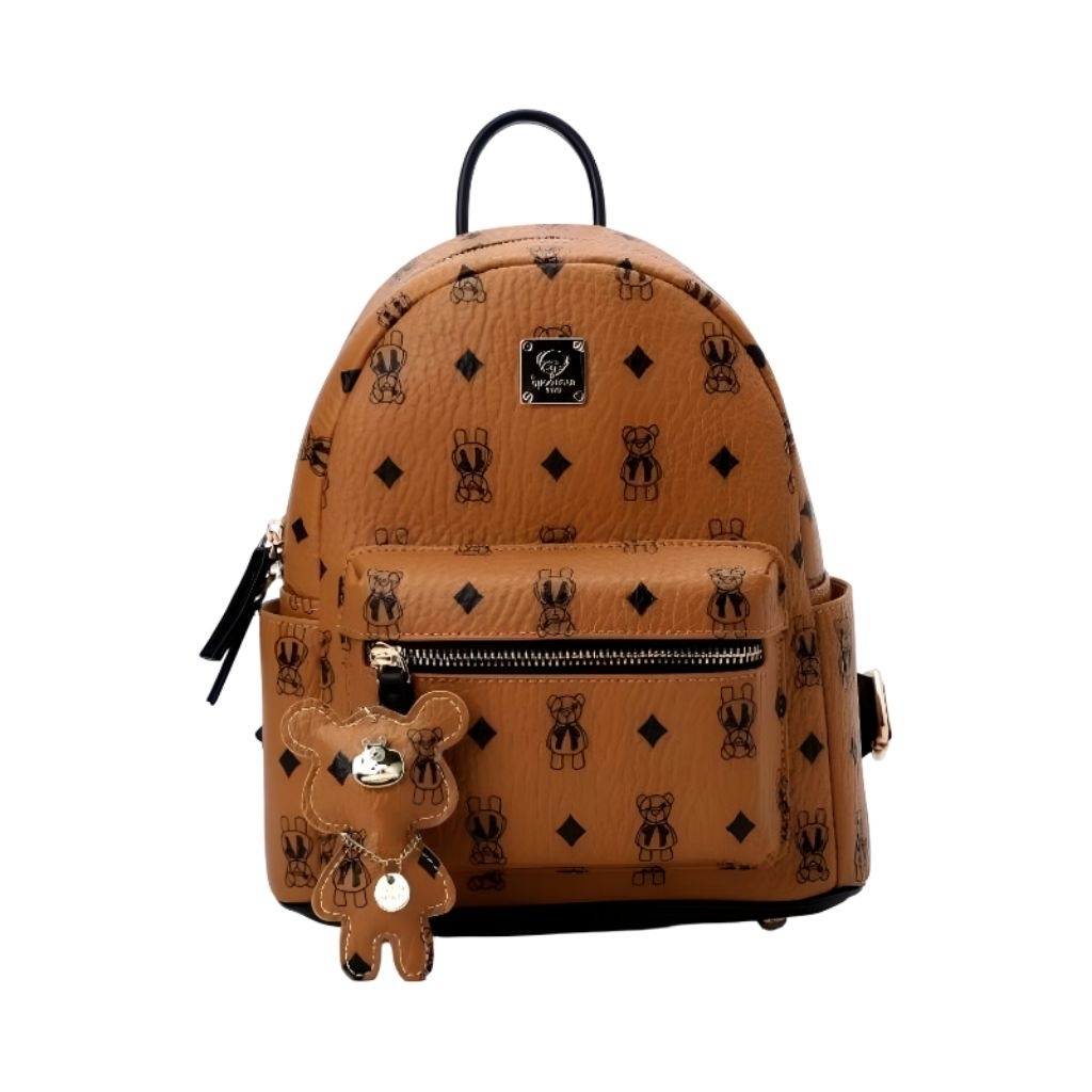 Tas Ttwn Guoo Bear Bangkok Original Gu8021 Medium Coklat Brown Ransel Rancel Backpack Punggung Sekol