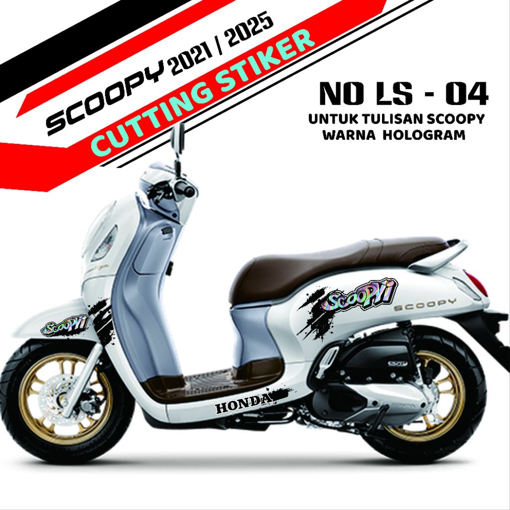 katting stiker motor  Scoopy striping variasi motor. Custom stiker motor