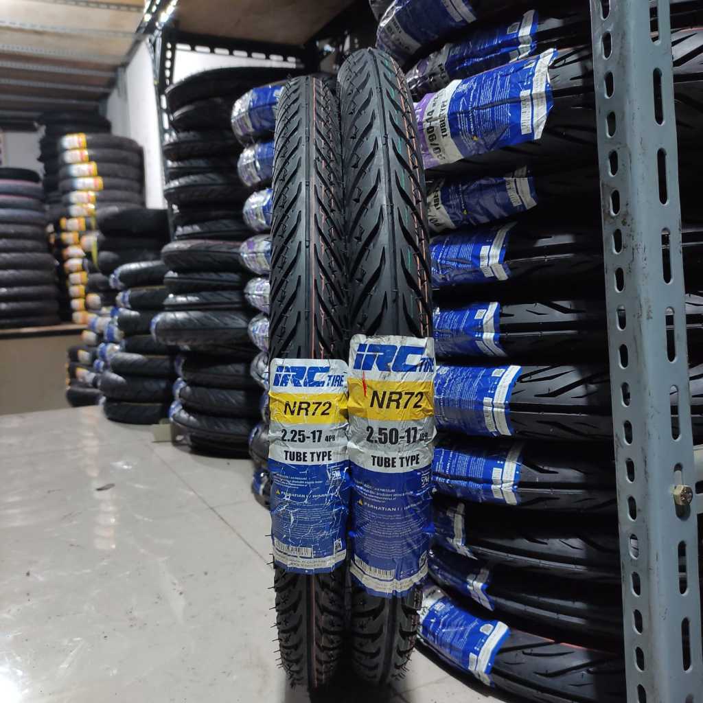 SEPASANG / SATUAN BAN LUAR MOTOR BEBEK IRC NR72 RING 17 VEGA KHARISMA JUPITER Non Tubeless