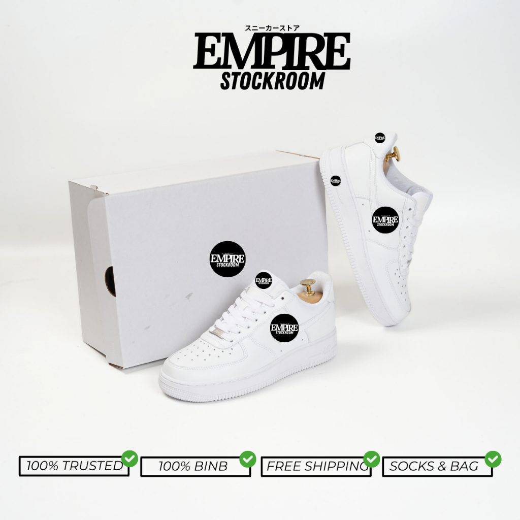 EMPIRESTOCKROOM - Sneakers " AF1 Low Series " Collection  Triple White & Triple Black 100% BNIB