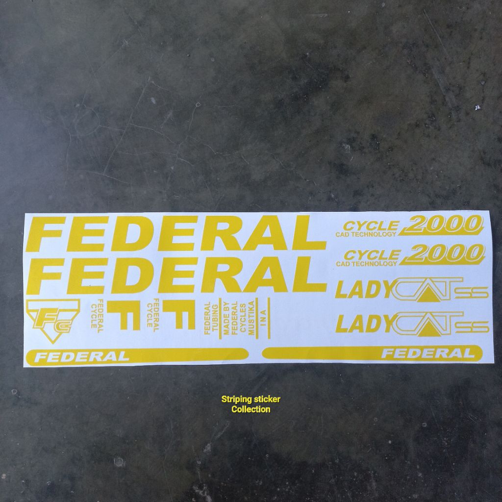 Cutting Sticker Sepeda FEDERAL FC 2000 LADY CAT