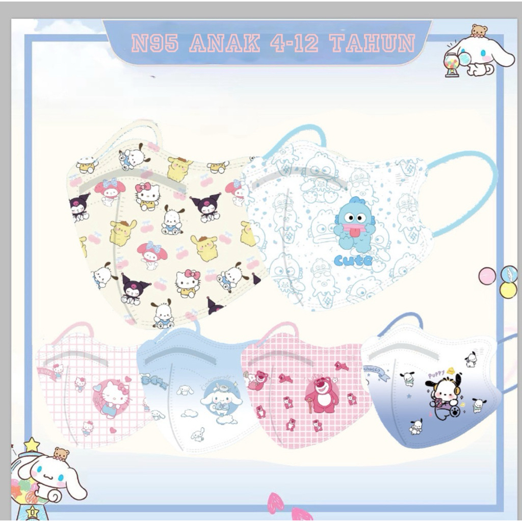 Masker Anak KN95 5Ply Motif Lucu - KN95 Anak