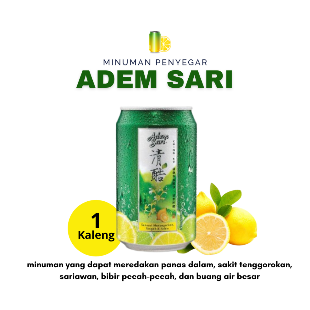 Ademsari Kaleng Ekstrak Citrus Lemon Sari Lang Teh Minuman Penyegar Tenggorokan Pereda Panas Dalam S