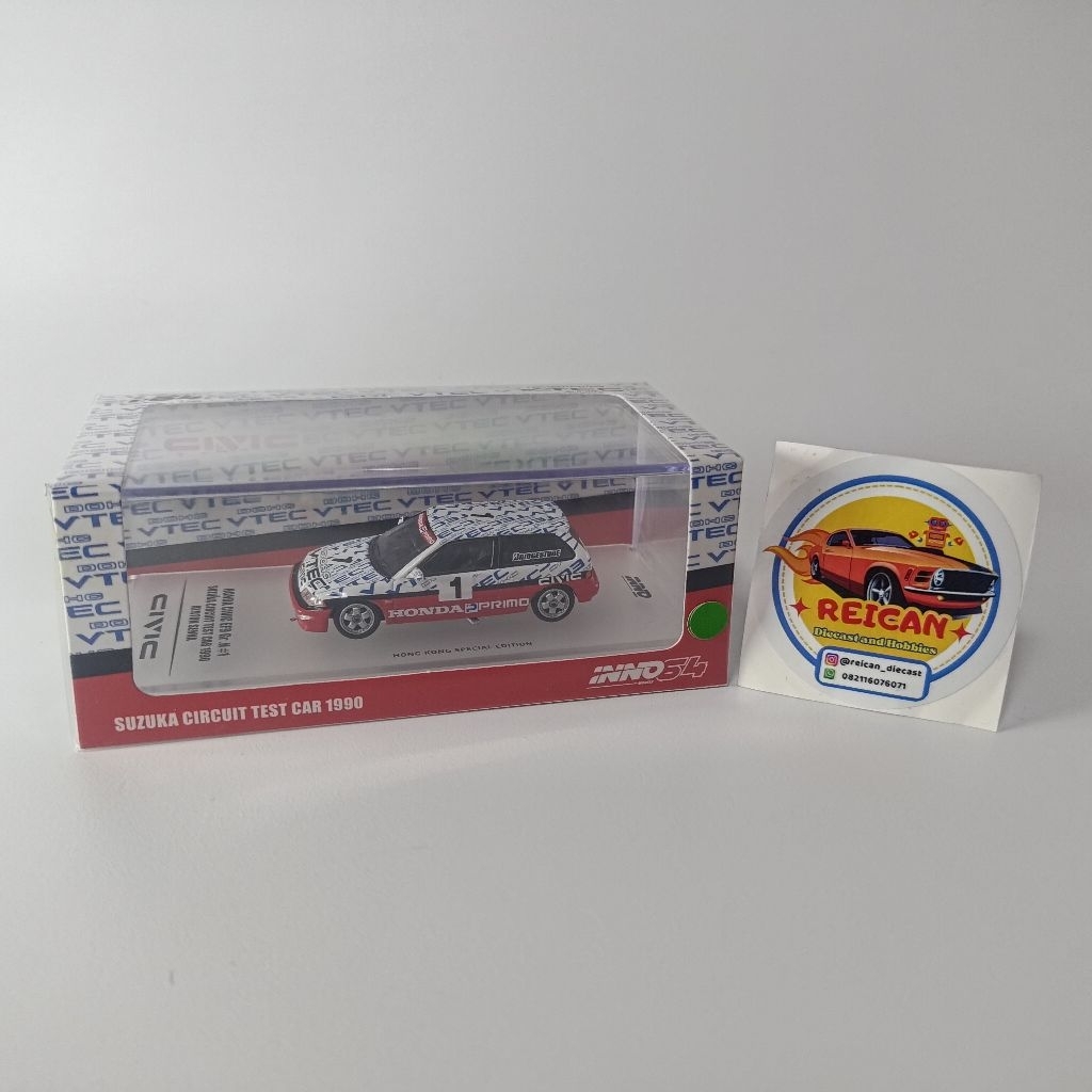 INNO64 - HONDA CIVIC EF9 GR.N #1 SUZUKA CIRCUIT TEST CAR 1990 AYRTON SENNA | MINI SCALE