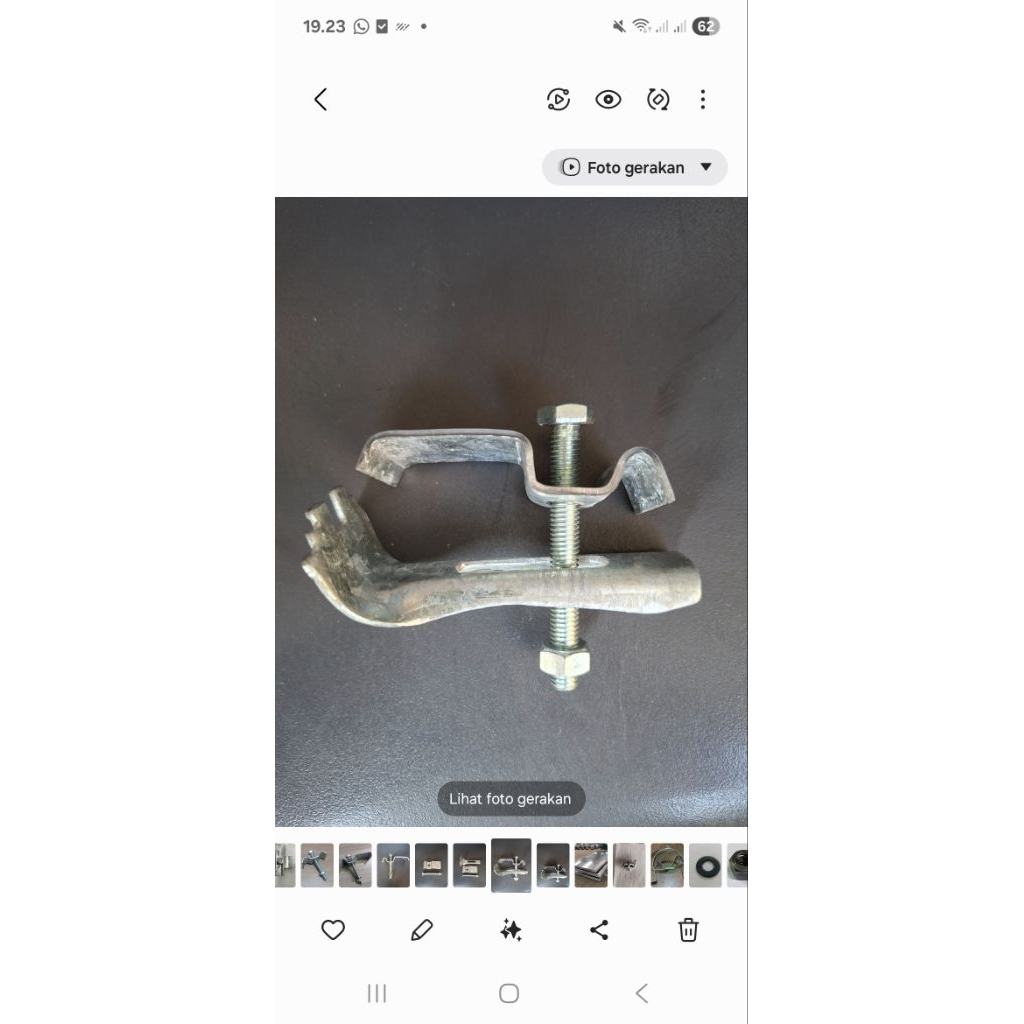 klem grating type B + baut mur / grating clamp