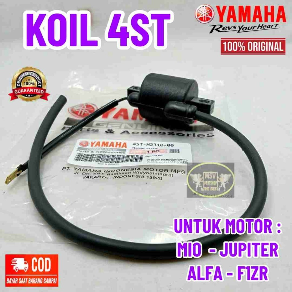 KOIL/COIL YAMAHA KODE-4ST ASLI ORIGINAL YAMAHA VEGA,FIZR, MIO, XEON KUALITAS ORIGINAL ASLI YGP