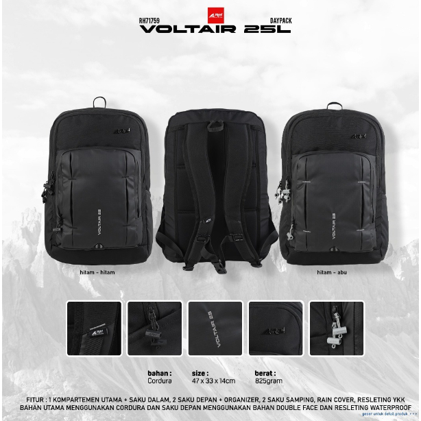 TAS RANSEL AREI 71759 VOLTAIR DAYPACK AREI OUTDOORGEAR - DAYPACK PRIA WANITA - TAS LAPTOP MY ADVENTU