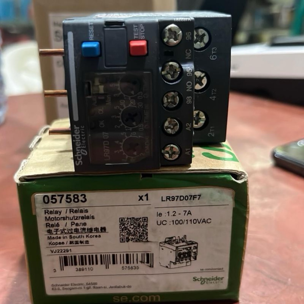 Schneider LR97D07F7 110vac overload electronis relay