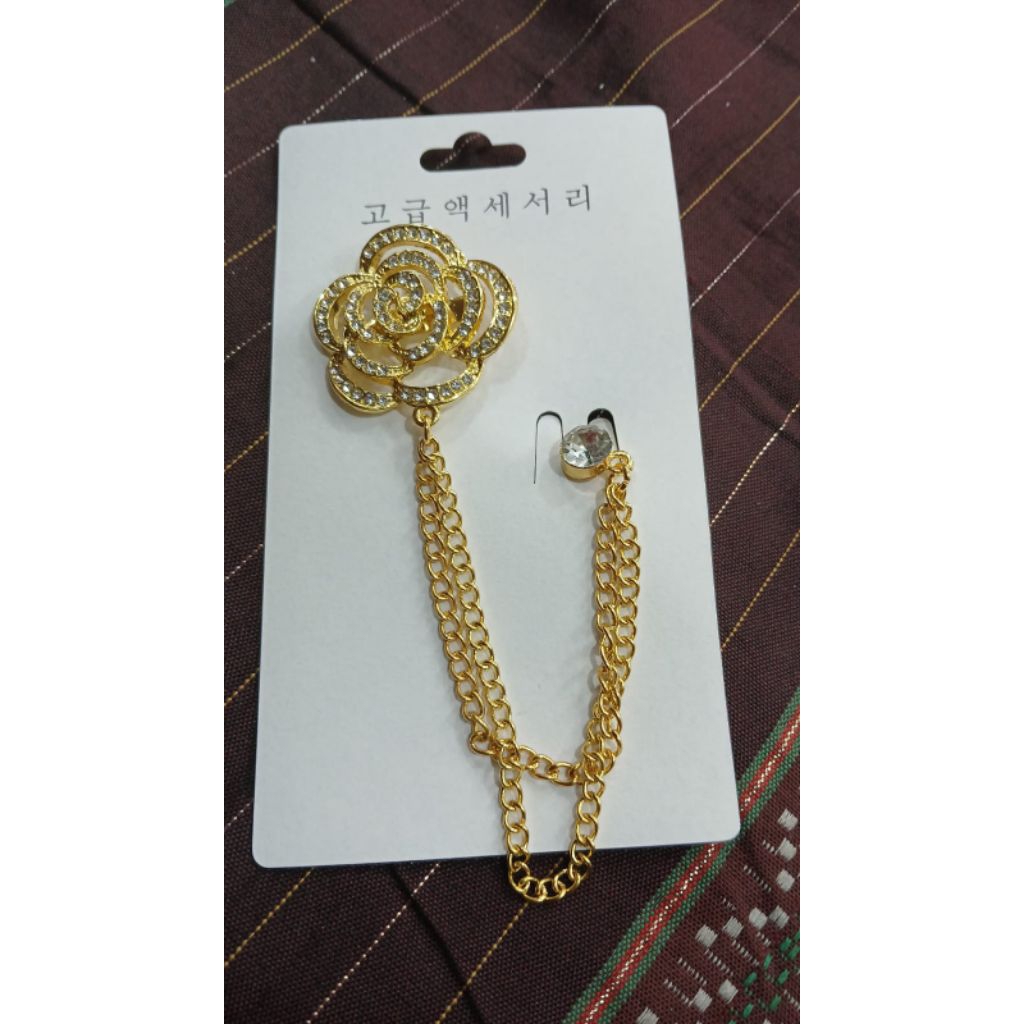 bros klip pin classic motif bunga