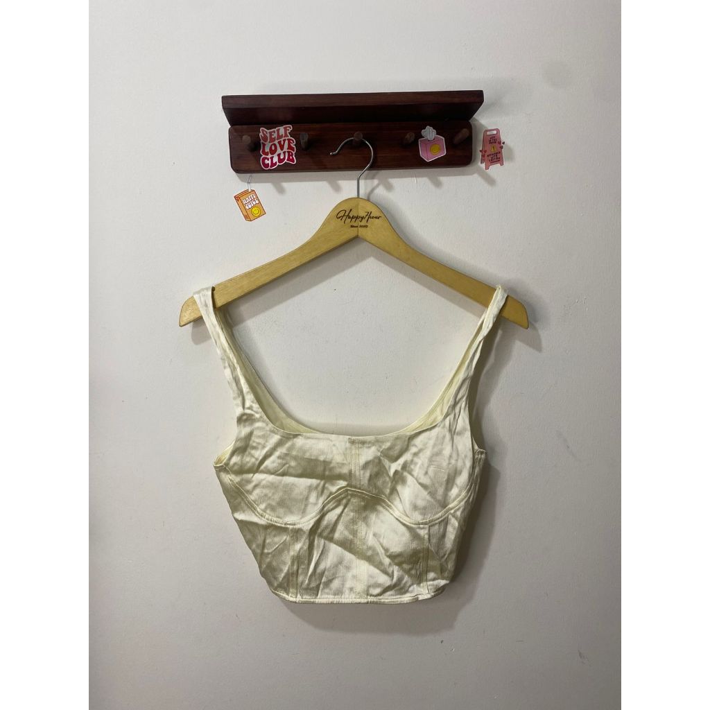 ZARA SATIN EFFECT CORSET TOP