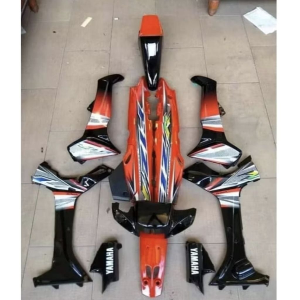 Body Yamaha Fiz R 2004 Oren Hitam Dek Body Full Set Yamaha Fiz R Lengkap Komplit
